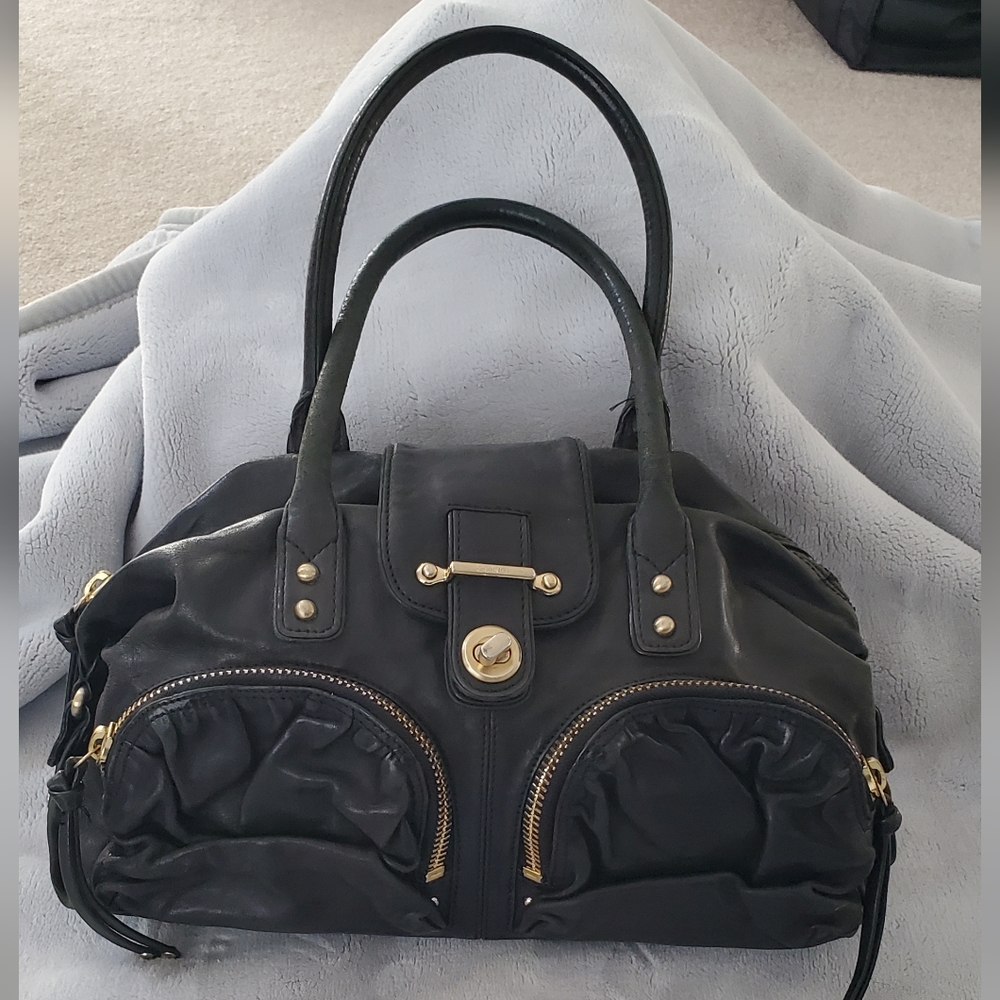 Botkier Medium Bianca Leather Satchel Bag Black